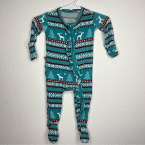 posh peanut bamboo footie zipper onesie